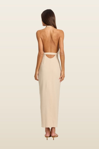 Wynonna Maxi Dress Natural — model back