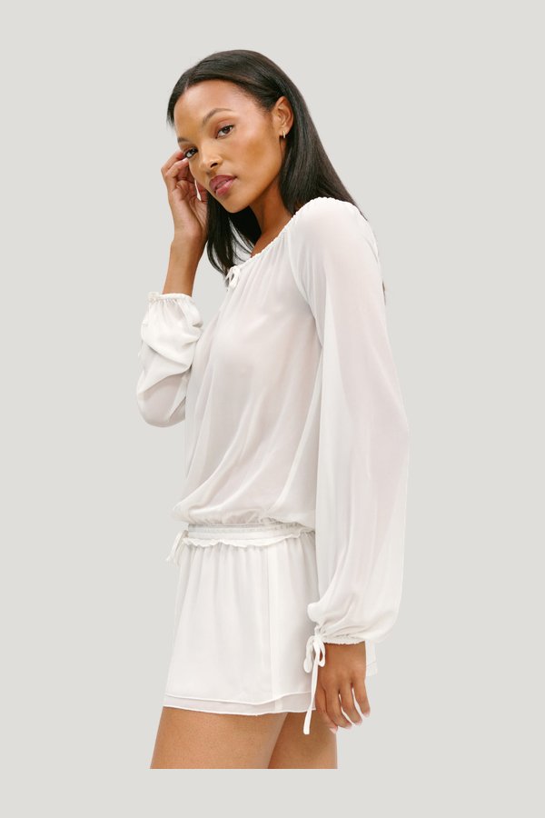 x Paige Lorenze Forever Yours Chiffon Mini Dress — carry 3