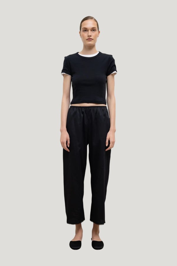 Yoko Lace Crop Pant — model front