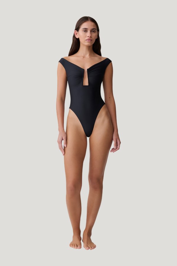 Yumi U-Wire Plunge One Piece Swimsuit — carry 2