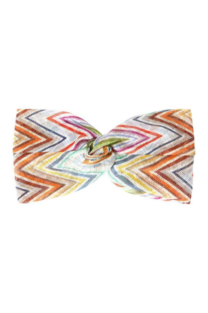 Zig zag printed fabric hairband — packshot